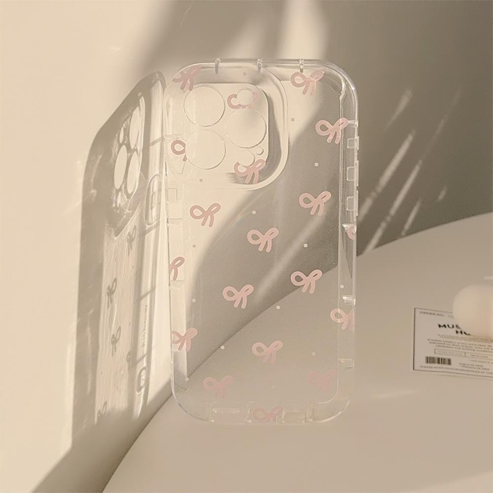 

Korean Ins Style Girly Bow for Apple 15promax Mobile Phone Case for IPhone13 New Model 14/16 For iPhone 11