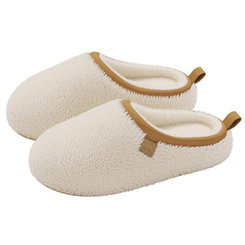 Baumwollhausschuhe Winter Indoor Plüsch Hochwertiges Fleece Indoor Rutschfest Flauschige Hausschuhe