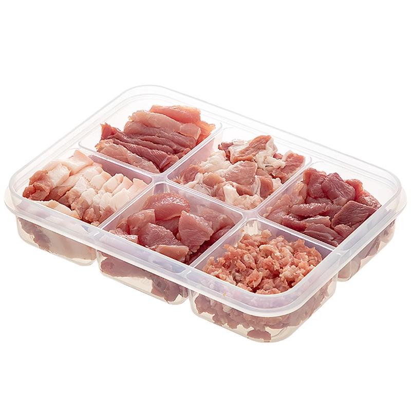 Microwaveable Transparent Plastic Storage Box for Refrigerators & Freezers, Ideal for Portioning Meat and Keeping Food Fresh