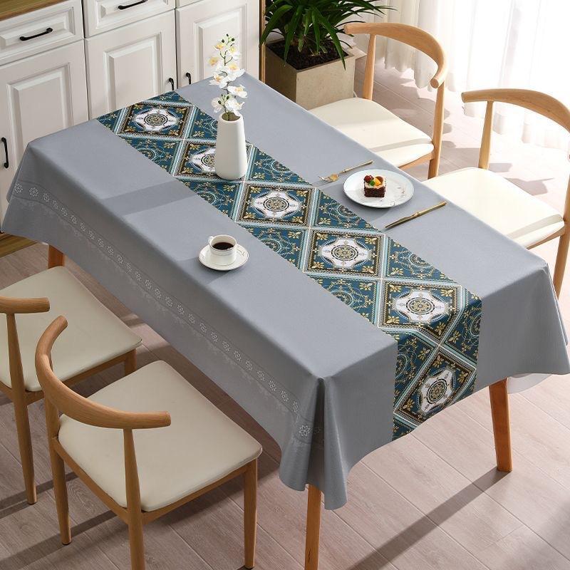 Nordic Minimalist Table Mat Household Coffee Tablecloth Pvc Tablecloth  Waterproof Oil Proof Instagram Style Tablecloth