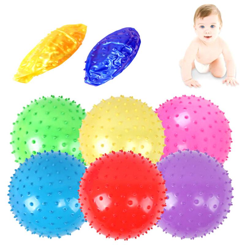 1-5pcs 16cm Fun Games Kids Inflatable Ball Rubber Toy Baby Cartoon Thorn Large Balloon Developmental Children Massage Toys Balls