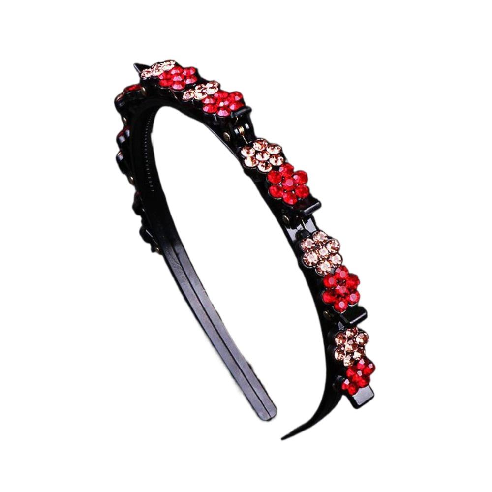 Plum Blossom Hair Bands with Clips Elegant Toothed Clip Braided Hairband  Gifts