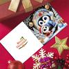 6 Pcs DIY Rhinestone Art Painting Cards Christmas Greeting Card Making Kit with Envelopes 5D Snowman Cat Deer Rhinestone