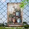 Vintage Metal Flower Wall Art Poster, 20x30cm Decorative Home Garden Sign