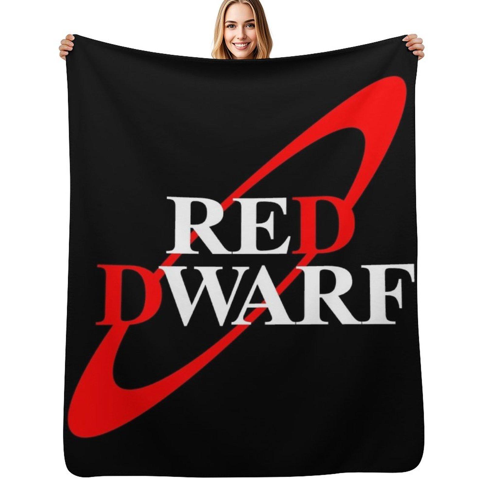 Red Dwarf Logo Throw Blanket All Weather Soft Throw Blanket for Sofa Size: 75*100cm, Weight: 230 GSM