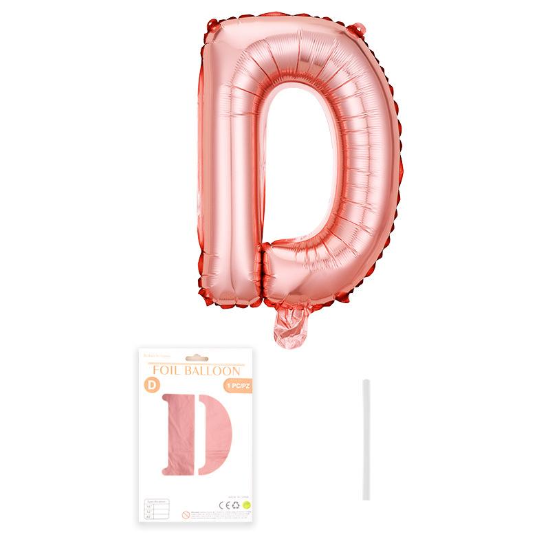 Independent Paper Card Packaging 16-Inch English Letter Aluminum Film Balloon Birthday Party Decoration Arrangement Aluminum Foil Balloon