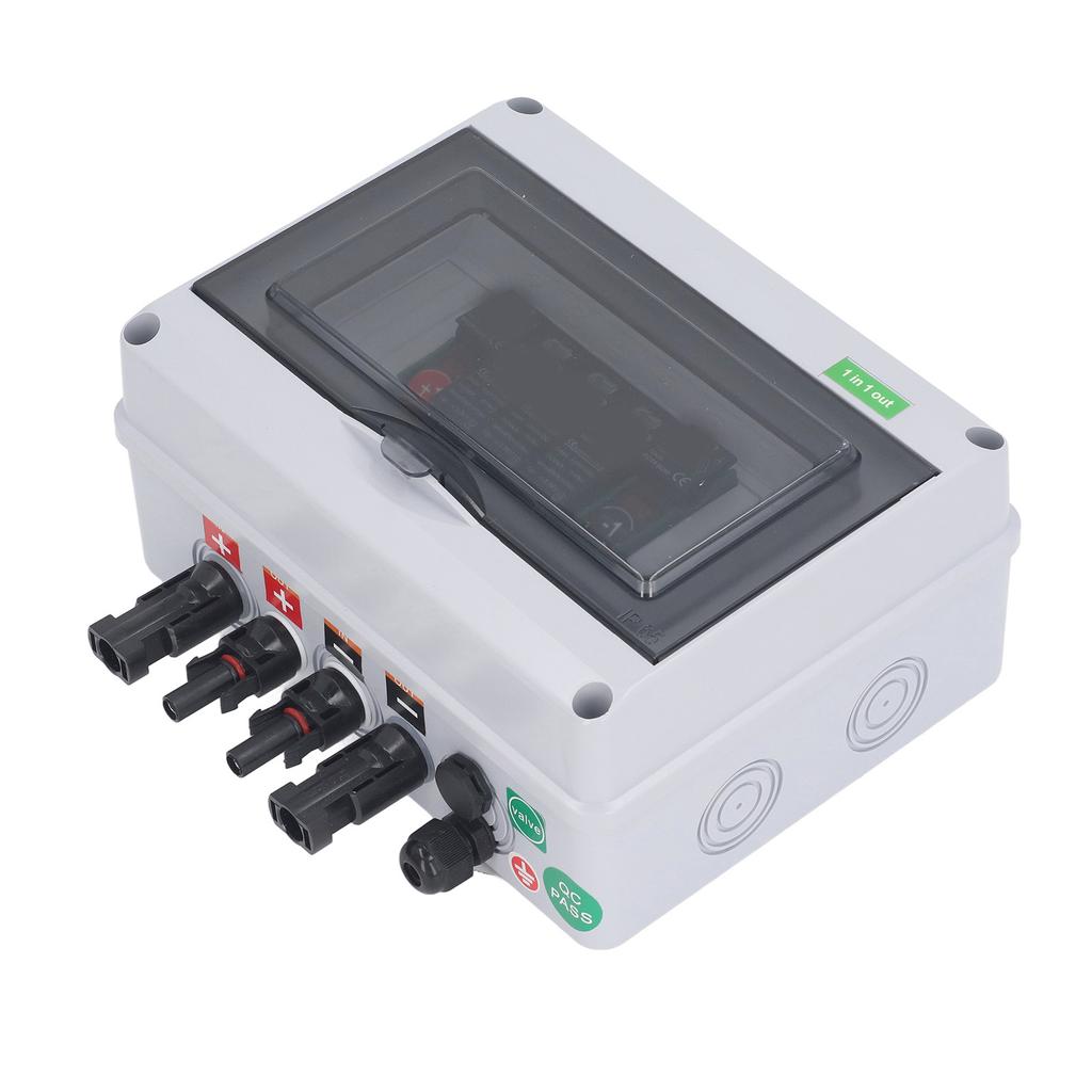 DC1000V Solar Combiner Box 1 In 1 Out IP65 Waterproof PV Distribution Box with 20?40KA Surge