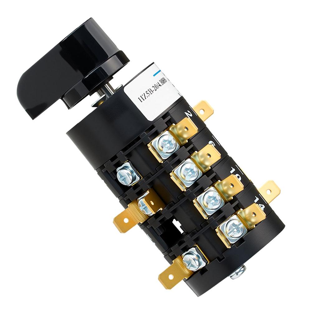 HZ5B-20/4 7Gear 4-Section Combination ChangeOver Switch Common Rotary Cam Switch Offers High Temperature Resistance & Insulation