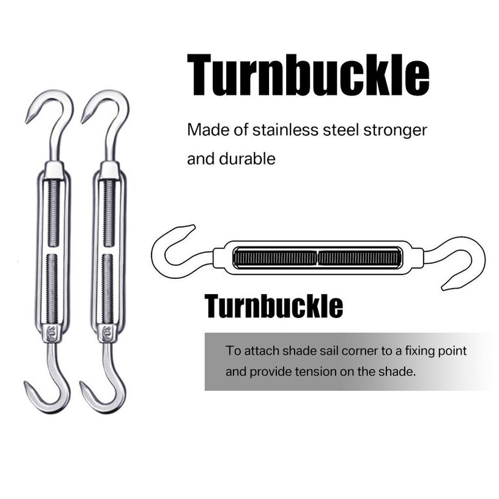 Ship Sunshade Stainless Steel Spring Hook Awning Canopy Buckle Swing Hardware Screws Kit for Household Outdoor