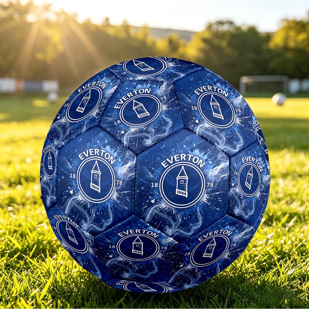 Everton FootballPrinted Size 5 Soccer Ball, Anti Slip Adult Match Football Souvenir for Football Fans
