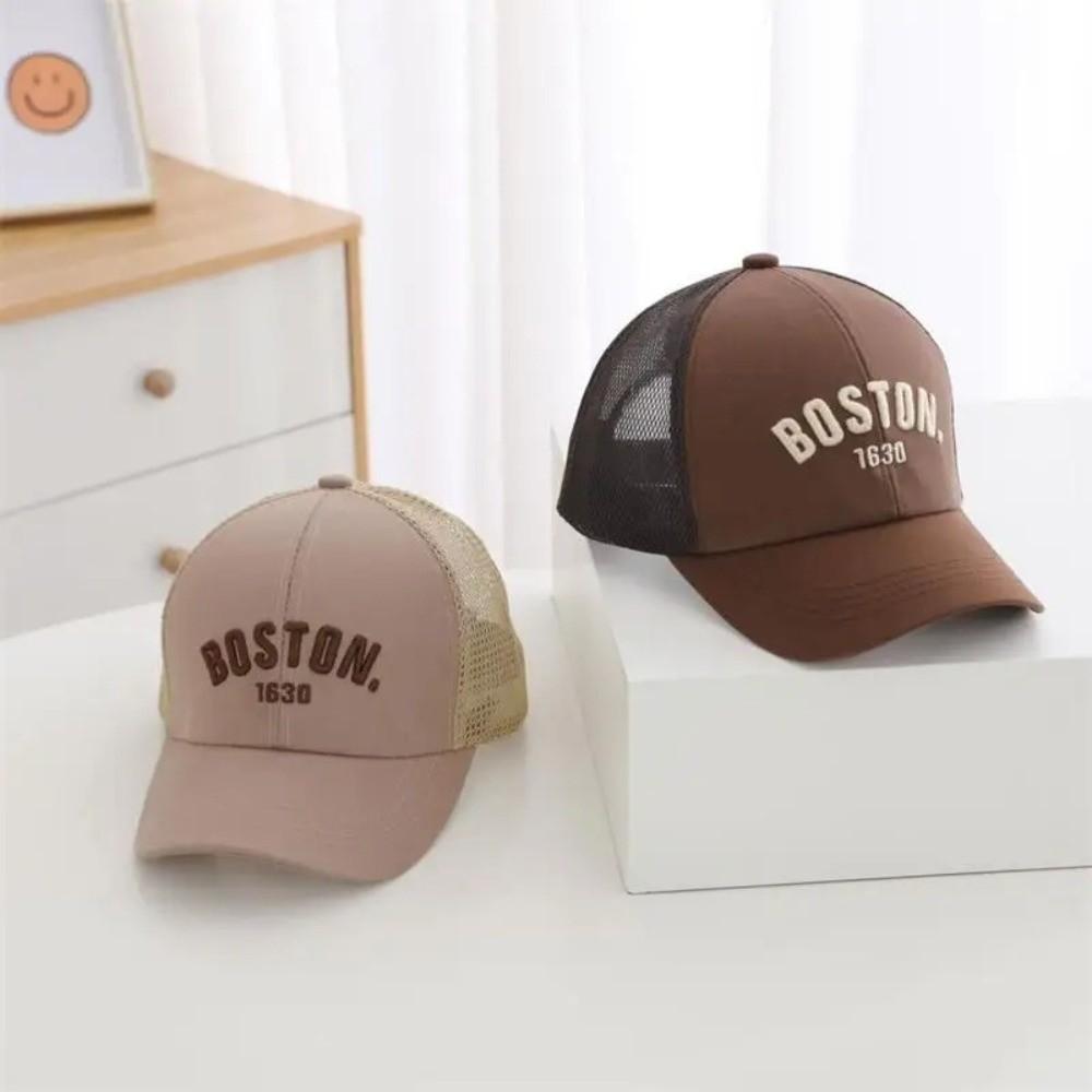 Letter Embroidery Peaked Hat Breathable Mesh Sun Hats Casual Baby Baseball Cap  Summer