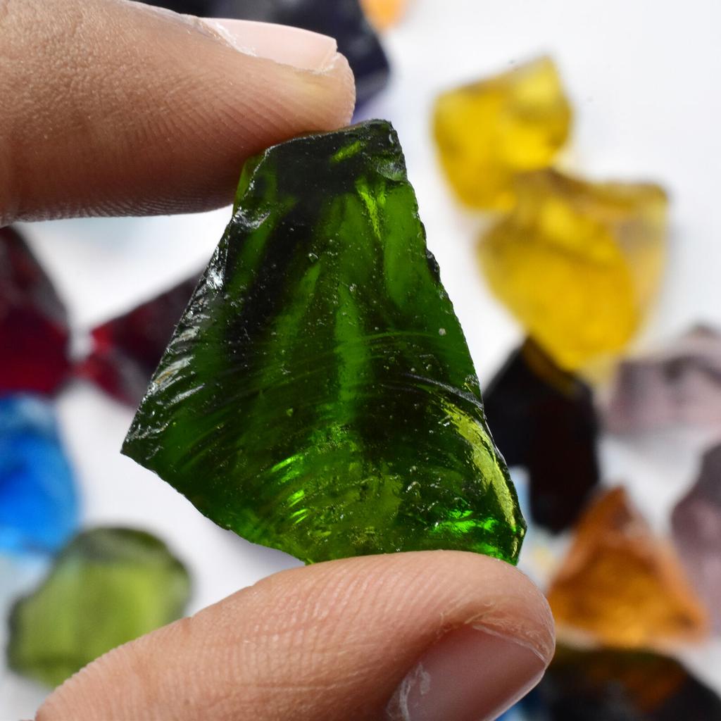 150 Ct Lab-Created Topaz Mix Color Uncut Rough Huge Size   Gemstone Lot