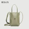 Mini Portable Bucket Bag Retro Texture Soft Leather Shoulder Mobile Phone Bag Portable Shopping Crossbody