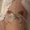 Super Fairy Pure Desire Butterfly Tassel Leg Chain Waist Chain, Mori Cold Sweet Cool Spice Girl High-value Versatile Body Jewelry