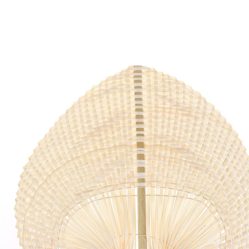 Chinese Style Handmade Palm Leaf Woven Hand Heart Shaped Mosquito Repellent Fans