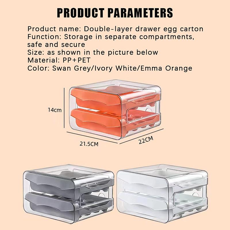 Transparent Egg Storage Container With Food Grade Material And 32 Egg Capacity Perfect For Kitchen Refrigerator Use