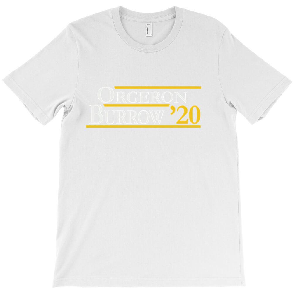 Orgeron und Burrow für Dunkles T-Shirt Günstig Mann Kurzarm Rundhalsausschnitt