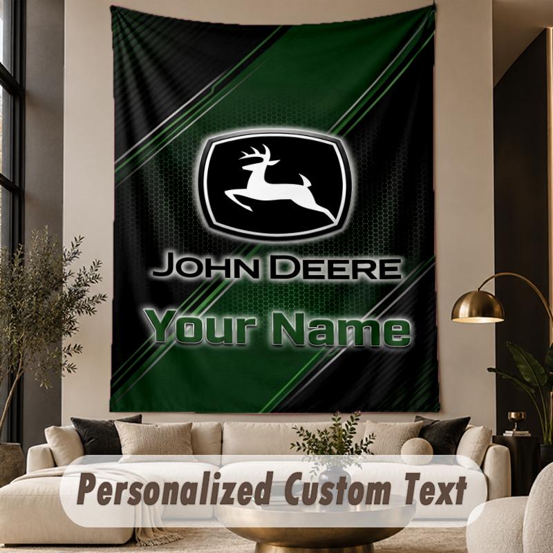Benutzerdefinierte Text Tapisserie John Deere Druck Wandteppich Innen Wohnzimmer Wanddekoration