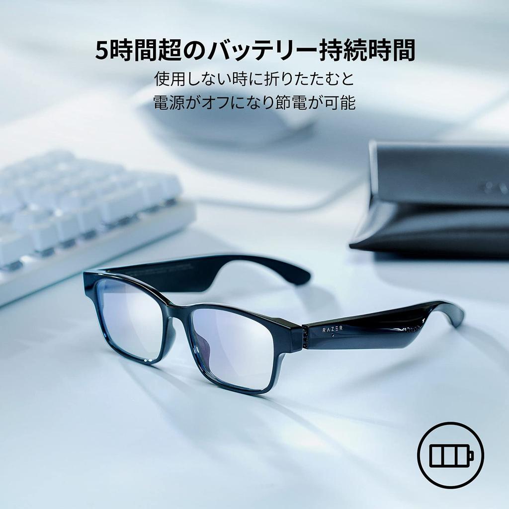 Razer Anzu Smart Glasses Round Wireless Audio Smart Glasses 60ms Low Latency Bluetooth Connection 5 Hours Lasting Open Ear IPX4 Splashproof Touch