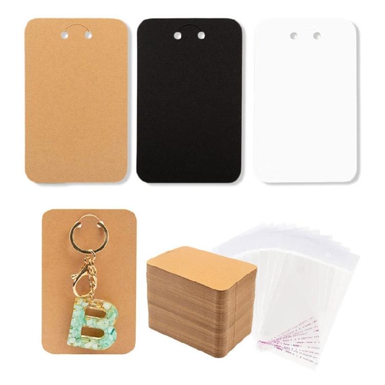 50pcs Keyring Card Jewelry Packaging Supply Jewelry Keychain Holder Card Selling