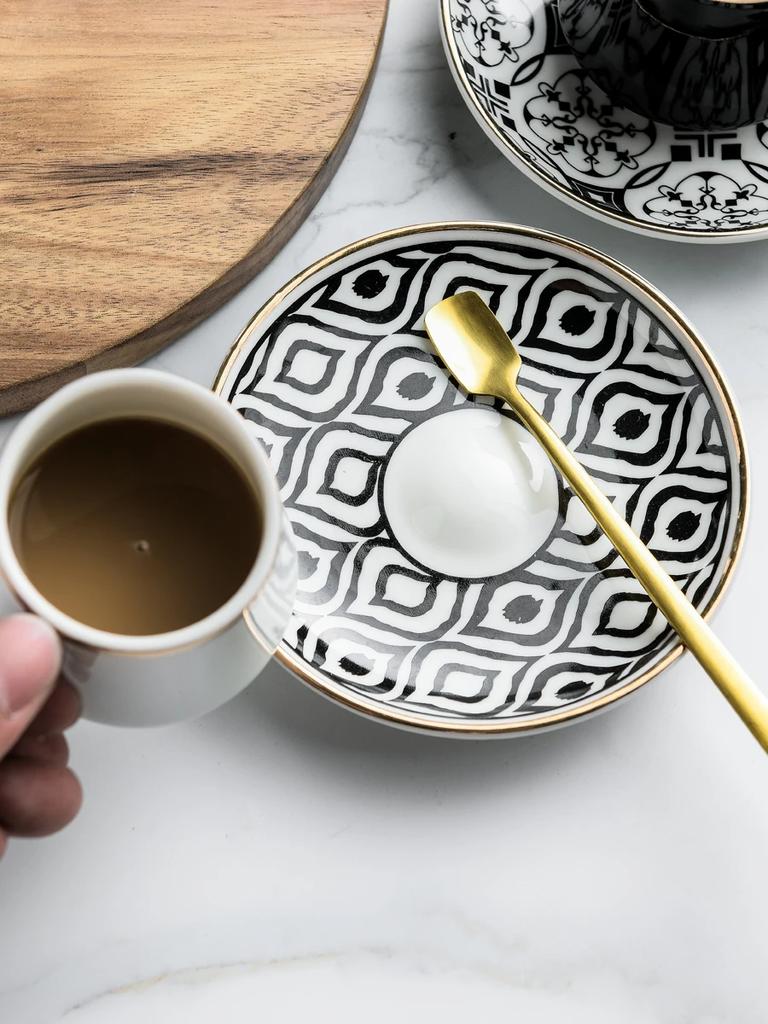 Ceramic Coffee Cup and Dish New Product Creative Türkiye Style Italian Espresso Cup 80ml Afternoon Tea Cup