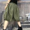 Ladies Summer Loose Thin Section Casual Five-minute Pants Solid Color Elastic Waist Lantern Pants