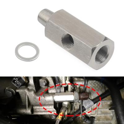 Stainless Steel 1/8'' BSPT Oil Pressure Sensor Sendor Tee Adapter To 1/8 NPT Gauge T-Piece Car Accessories VR-OGA02