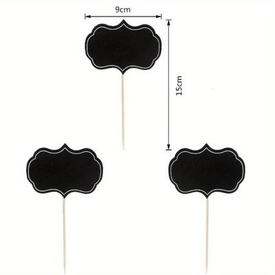 24 Stück Leere Tafel Cupcake Topper Food Buffet Schilder Dessert Kuchen Topper Zahnstocher Hochzeitsparty Dekorationen
