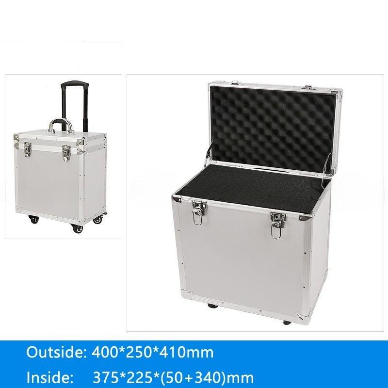 Aluminum Trolley Toolbox Shockproof Hardware Equipment Suitcase Instrument Protection Lockable Luggage Compartment