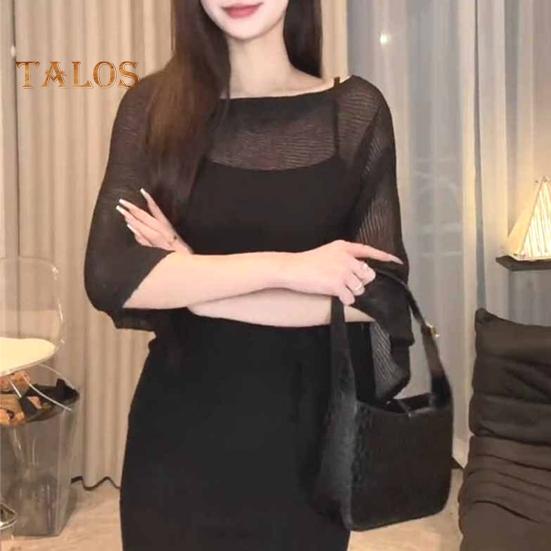 Women Tops Solid Color Slanted Collar Irregular Hem Design Elastic Blouse Loose Fit Casual Viscose Blouse Daily Wear