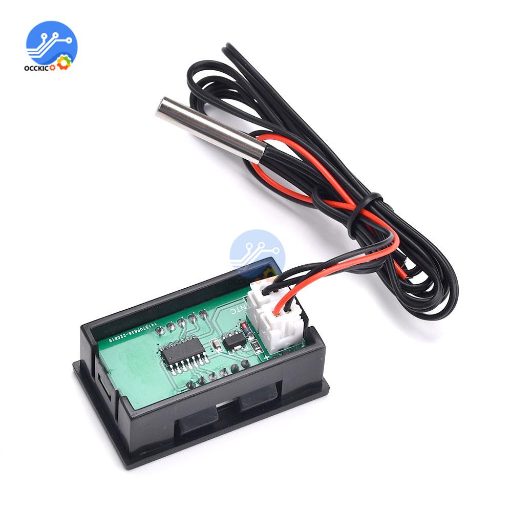 DC4~30V Mini Digital LED Thermometer for Car Temperature Monitor Panel Meter Measuring Range -50-120C with Temperature Probe