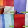 Fabric Large Rainbow Wall Decals Peel and Stick, Precut Original Hand Drawn Colorful Vigor Watercolor Full Rainbow Wall Sticker Decor for Kids