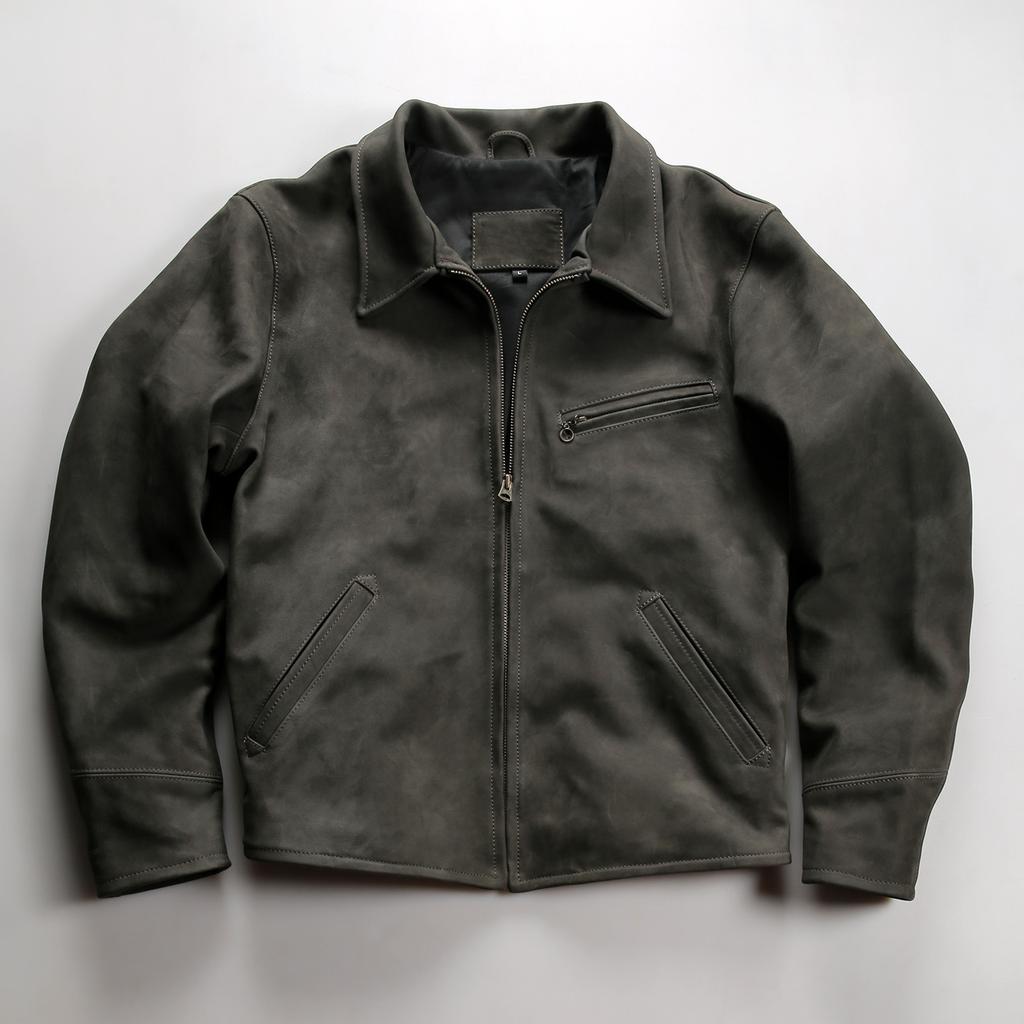 Reproducing the Tianshen Macron goat leather genuine leather jacket for men, casual lapel genuine leather jacket