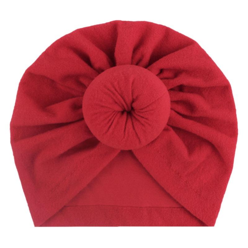 

New baby products children s headscarf hat baby solid color knotted Indian pullover hat dome