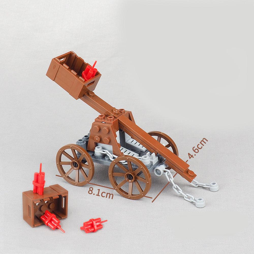 DIY Mini-Flammenwerfer Waffe Lagerfeuer-Fackel Wachturm Ziegelstein Zubehör für Baustein-Figuren
