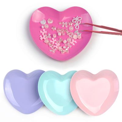 Stainless Steel Jewelry Tray Nail Art Desktop Tool Storage Tray Love Metal Tray