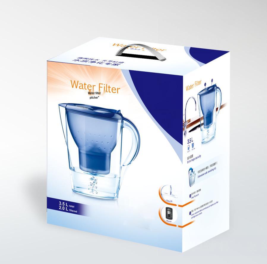 Wasserfilterkanne mit Aktivkohlefilter für den Küchengebrauch