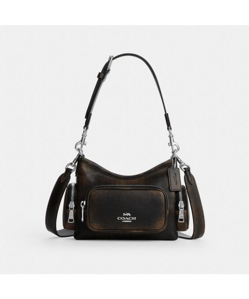 Coach Laurel Shoulder Bag 22 With Pocket In Loved Leather Ceu27 Svpmz