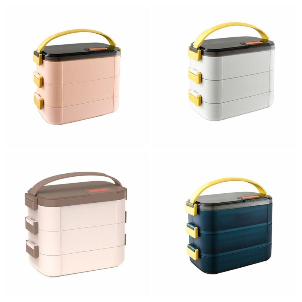 3 Layers Stainless Steel Food Storage Container Sealed Design Food Snacks Box Student School