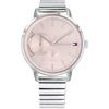 Brooke Pink Dial Silver Stainless Steel Ladies Quartz Watch with Date 1782020
