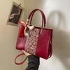 Embroidered Red Bag Large Capacity New Handbag Bridal Wedding Bag In Lady Mom Bag