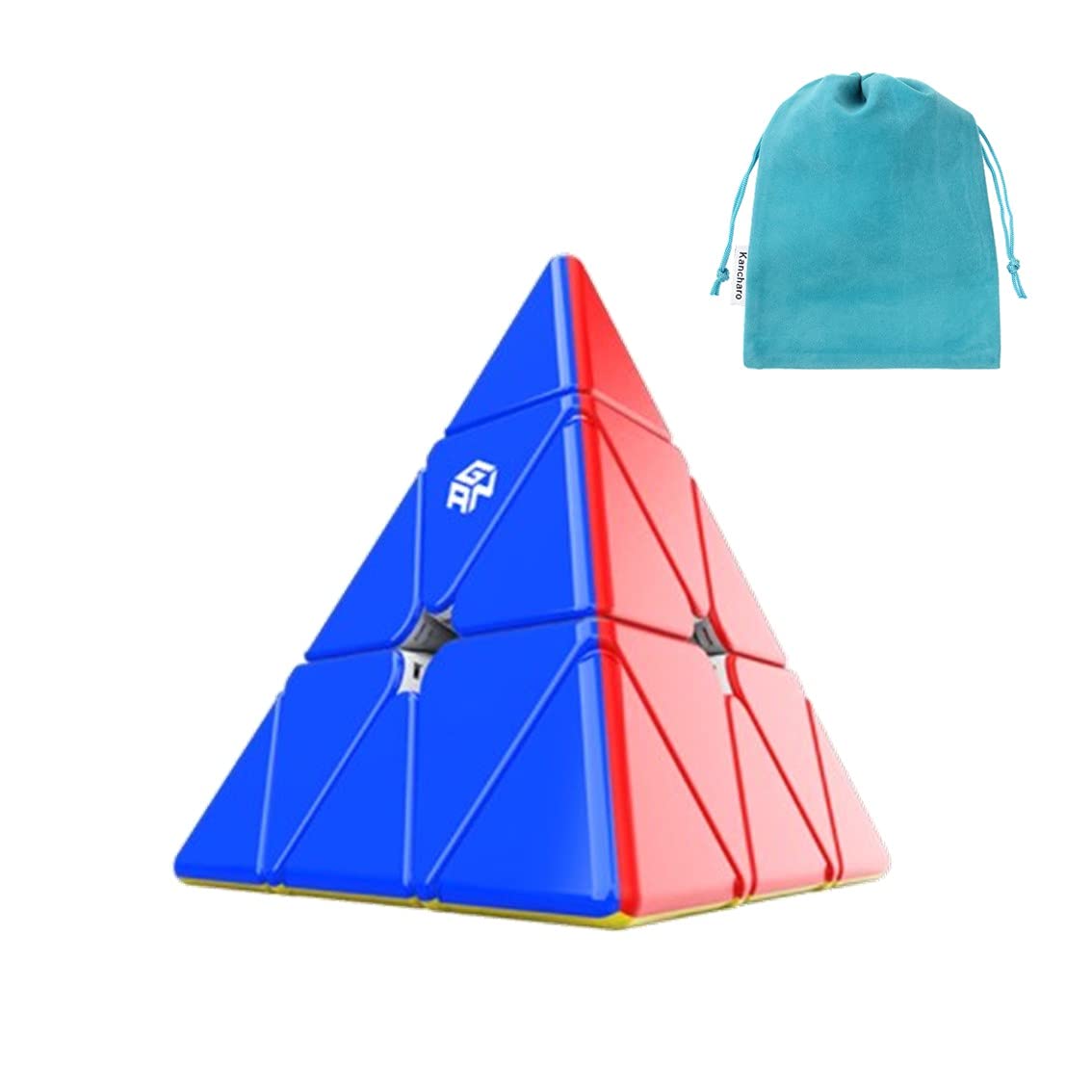 

Kancharo GAN Pyraminx M Pyraminx с магнитом без наклеек GANCUBE Pyraminx Pyraminx M [С сумкой/оригинальный продукт], (GAN-улучшенный)