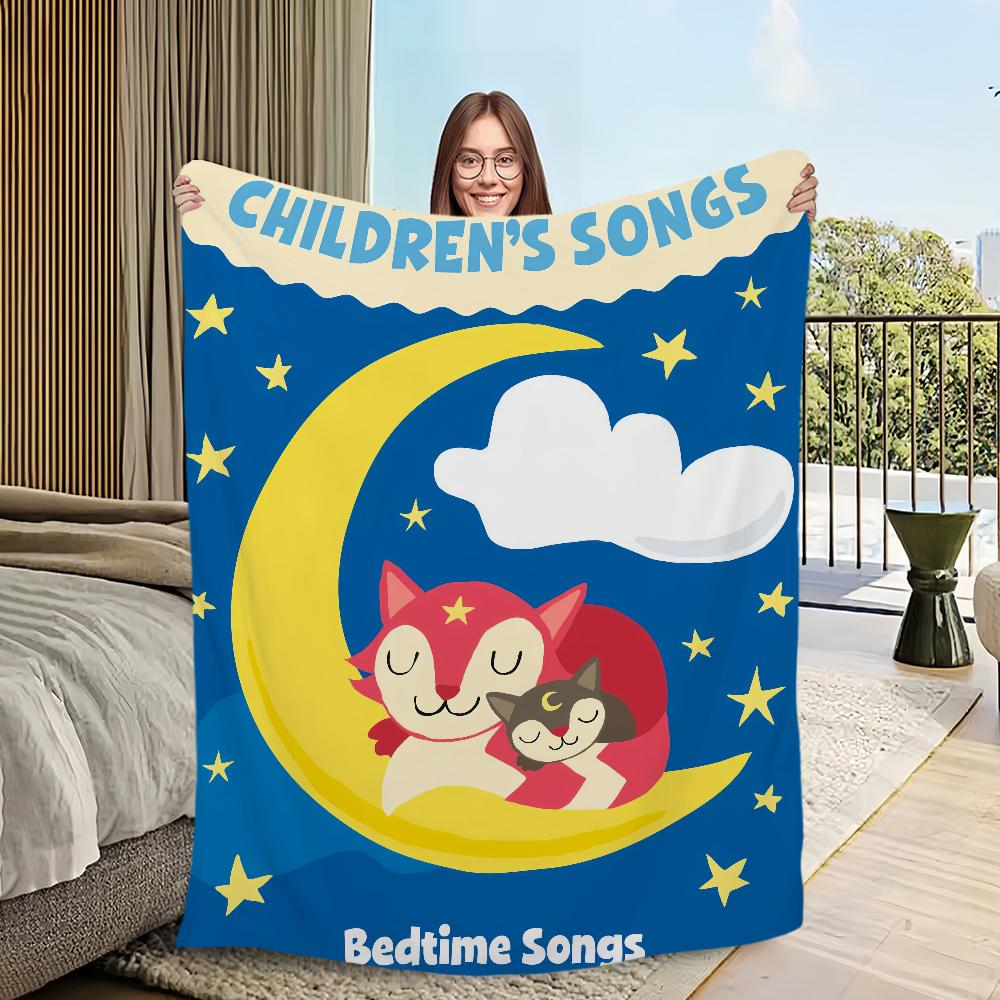 Písničky na dobrou noc Tonie roztomilé španělské ukolébavky Flanelová teplá pohodlná měkká plyšová deka na pohovku do obývacího pokoje ložnice na cestování dárek