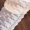 22/34/42cm Wide White Lace Ribbon For Weddng Dress DIY Crafts Sewing Fabric Trim Clothing Handmade Needlework Accessories 2yards
