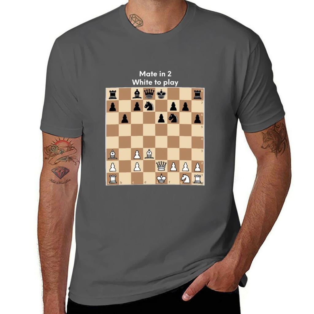 Chess puzzle Mate in White to play TShirt Street Art Print Tee Shirt