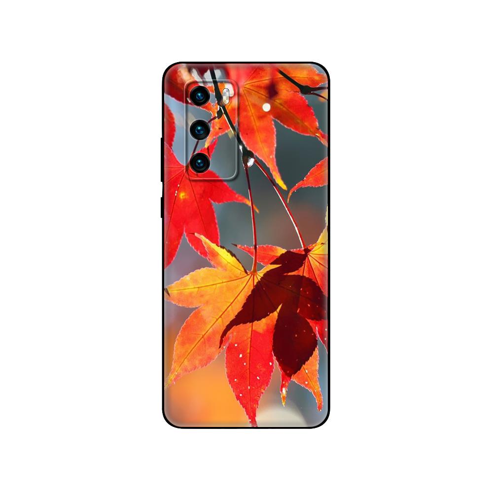 Black Tpu Case For Huawei P30 Lite P30 Pro P40 Case For Huawei P40 LITE E P Smart 2020 Case Cover Autumn Leaves Fall  Splendid