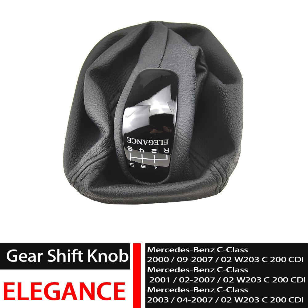 6 Speed Manual Gaiter Boot Cover Case Collar Gear Shift Knob for Mercedes-Benz C-Class T-Model 2004 / 02-2007 / 08 S203 C 55 AMG