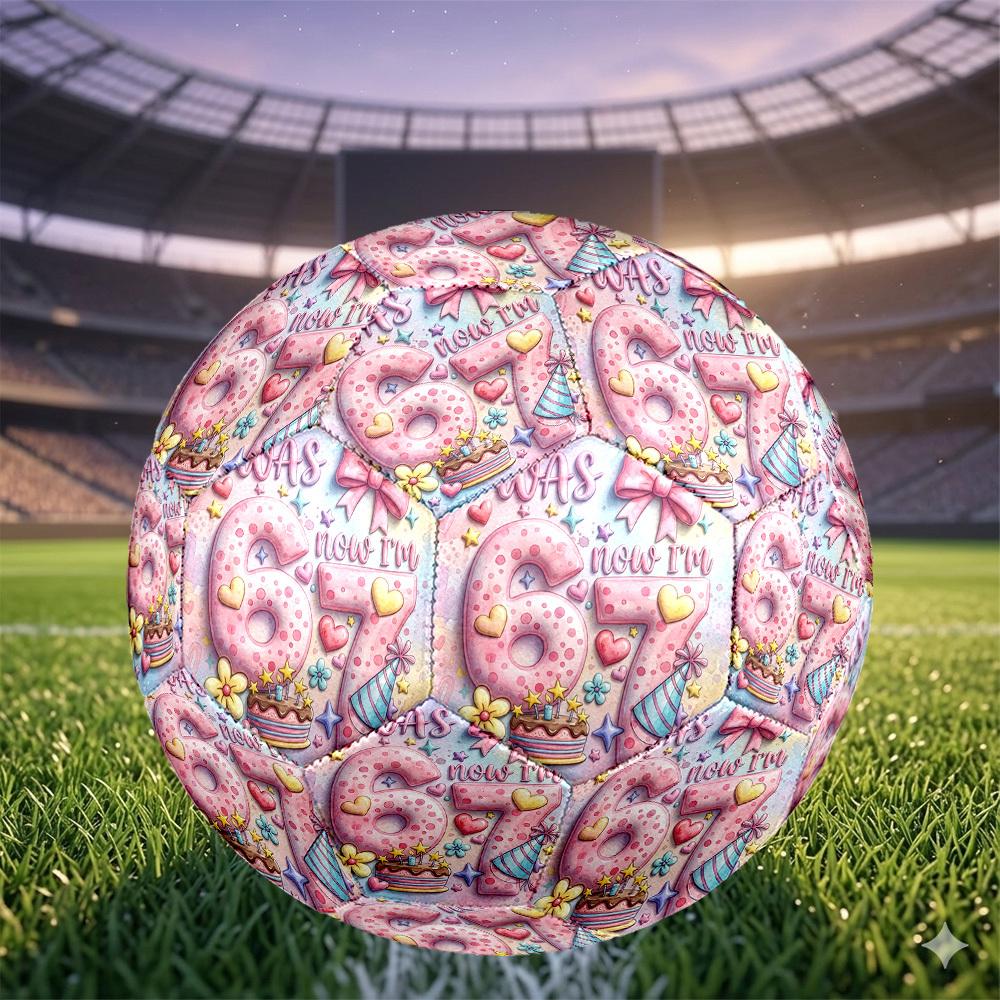 1pc Happy Th Birthday Soccer Ball Size 5,Suitable for Practice Matches/Training, Ideal for Indoor and Outdoor Sports. C63048