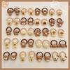 30 Random Milk Coffee Color Elastic Hair Ties for Daily Styling