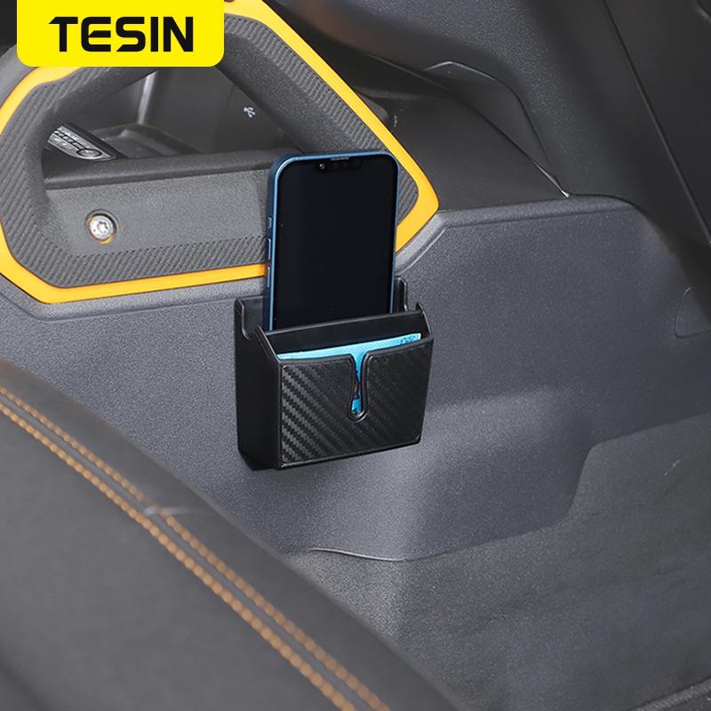 TESIN Multifunctional Car Gear Shift Storage Box Organizer For Ford Bronco F150 Jeep Wrangler JK JL TJ JT Suzuki Jimny